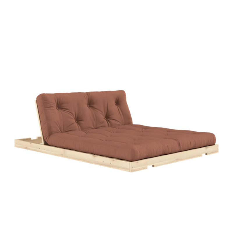 Flip Sofa Bed With Mattress 140x200 Clay Brown/Raw