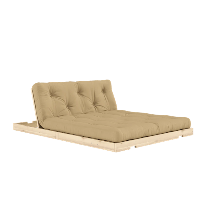 Flip Sofa Bed With Mattress 140x200 Wheat Beige/Raw