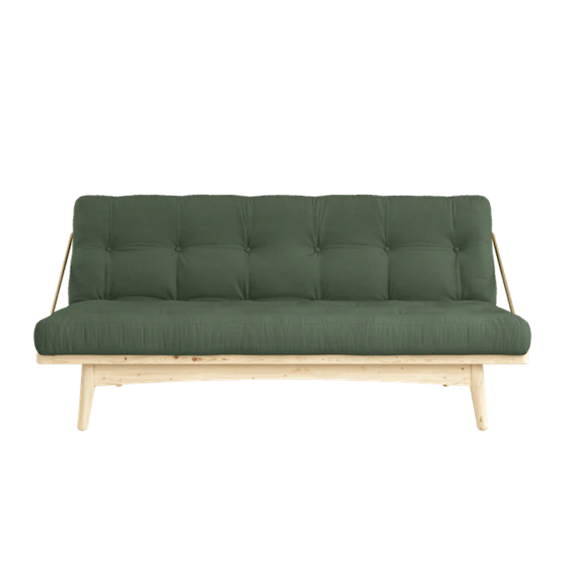 Folk Sofa With 5-Layer Mattress 756 Olive Green/Raw
