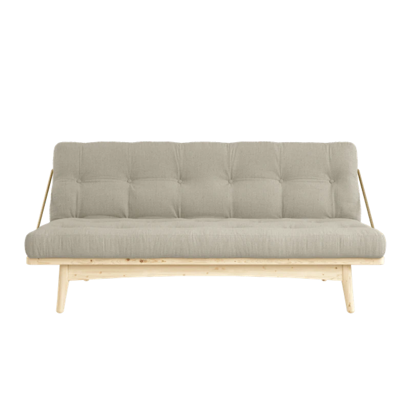 Folk Sofa With 5-Layer Mattress 914 Linen/Raw