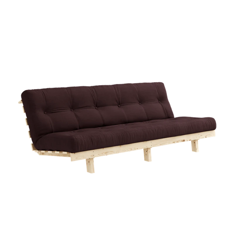 Lean Sofa Bed With Alpha Mattress 130x200 Brown/Raw