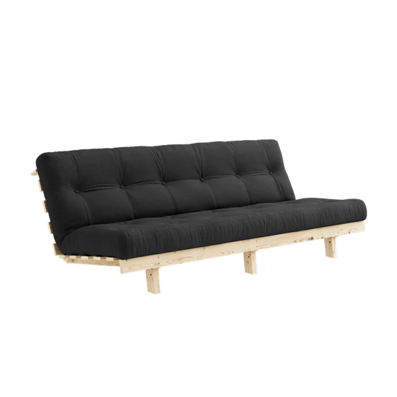 Lean Sofa Bed With Alpha Mattress 130x200 Dark Grey/Raw