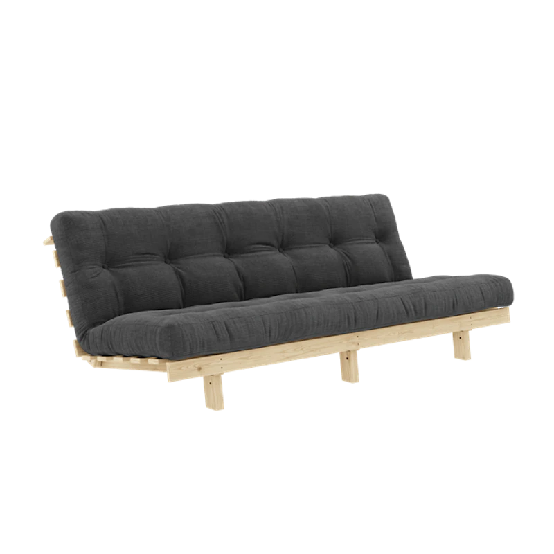 Lean Sofa Bed With Alpha Mattress 130x200 Charcoal/Raw