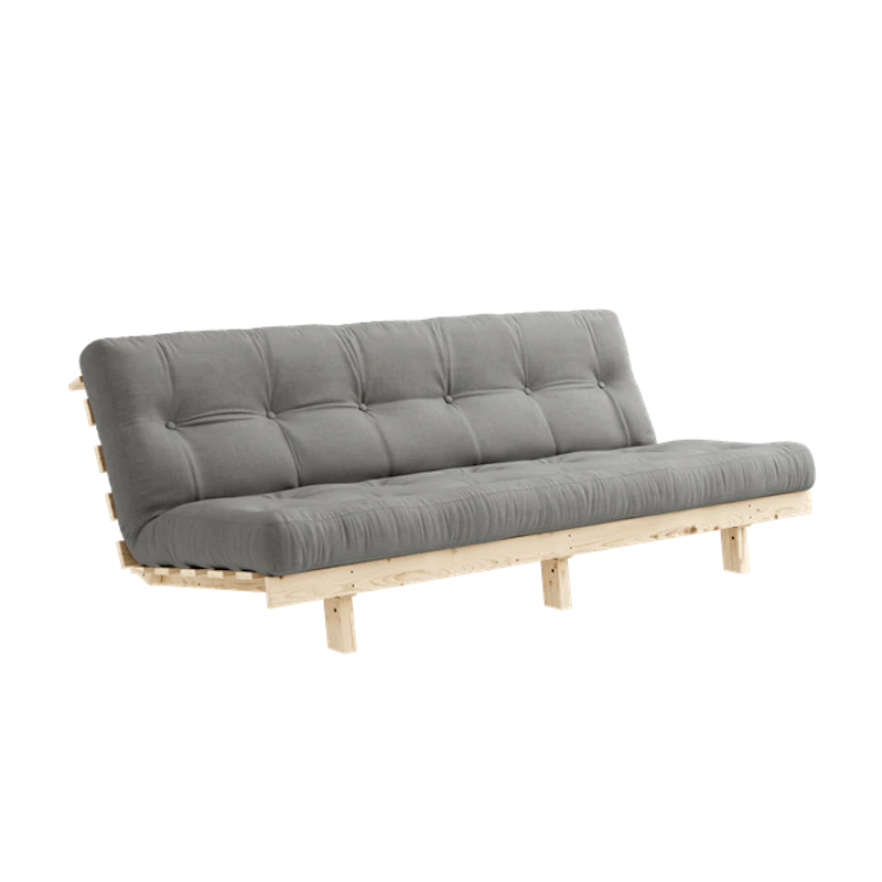 Lean Sofa Bed With Alpha Mattress 130x200 Gray/Raw