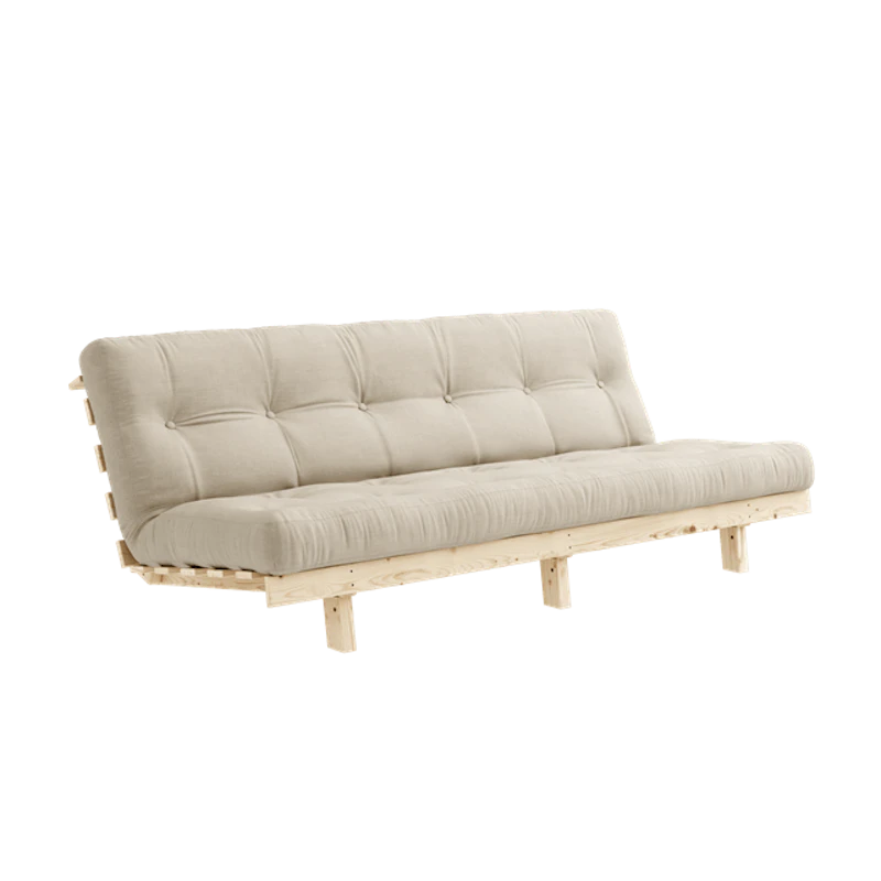 Lean Sofa Bed With Alpha Mattress 130x200 Beige/Raw