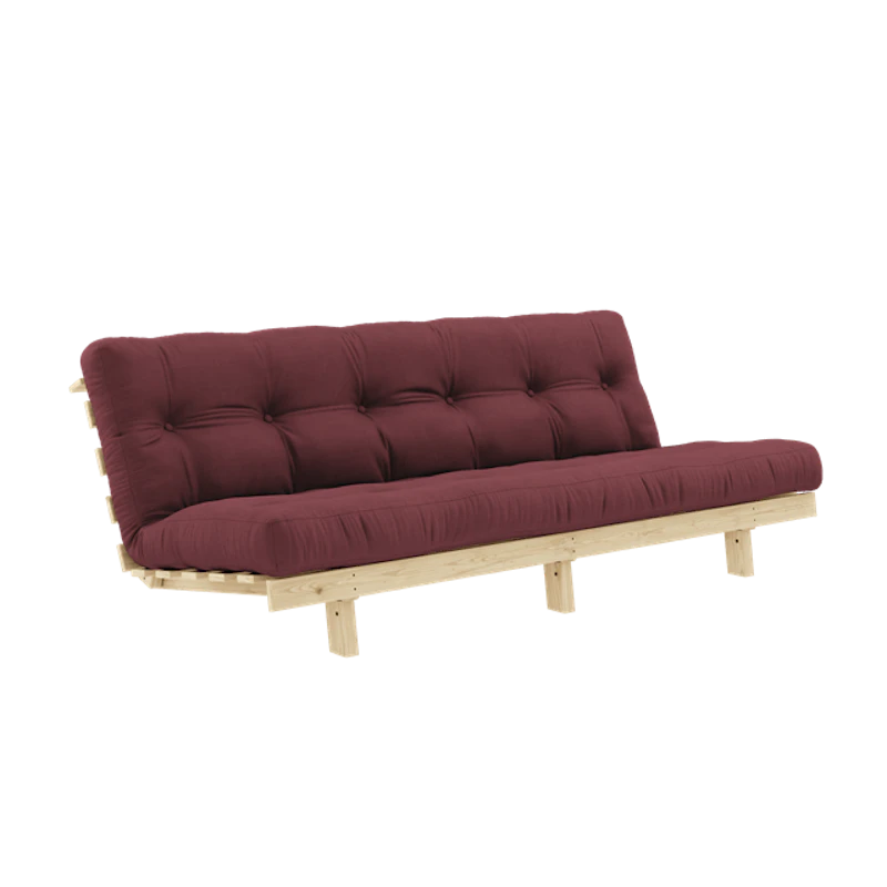 Lean Sofa Bed With Alpha Mattress 130x200 Bordeaux/Raw