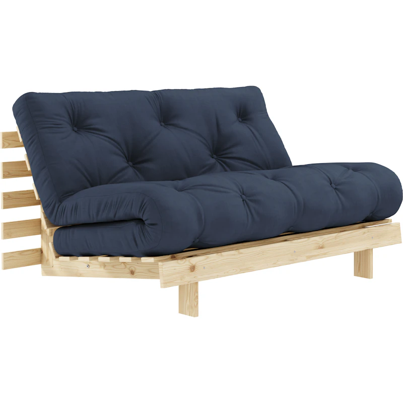 Roots 140 Bettsofa Mit Matratze, Raw / Marineblau