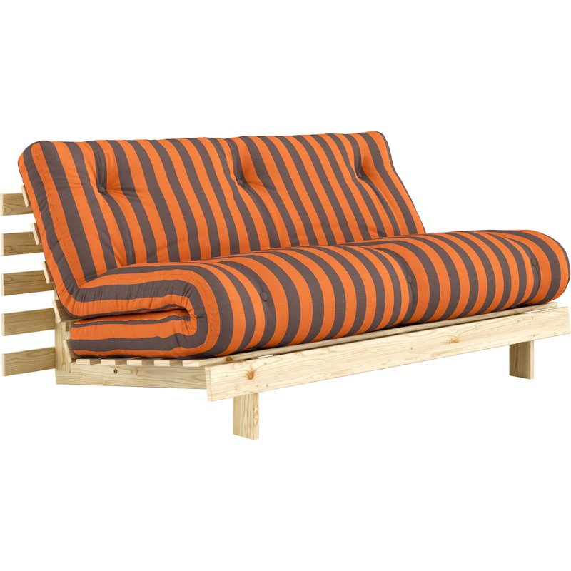 Roots Bettsofa 160x200 cm, Orange / Braun