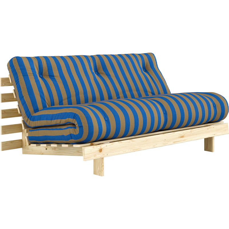 Roots Bettsofa 160x200 cm, Braun / Blau