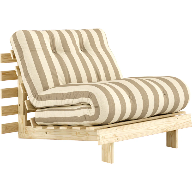Roots Bettsofa 90x200 cm, Cremefarben / Sand