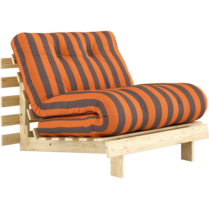 Roots Bettsofa 90x200 cm, Orange / Braun