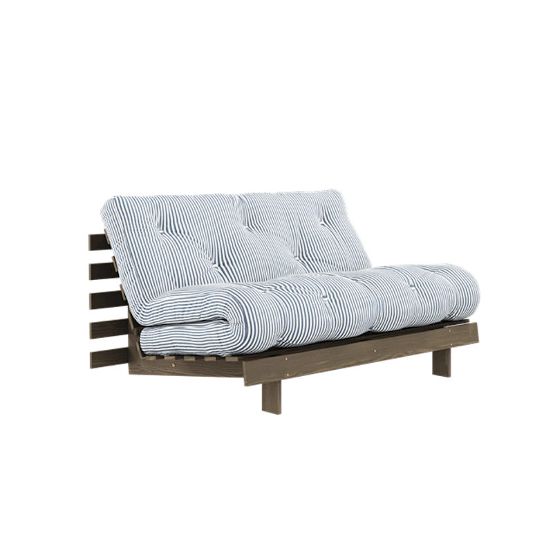 Roots Sofa Bed With Mattress 140x200 Carob Brown/Beach Blue