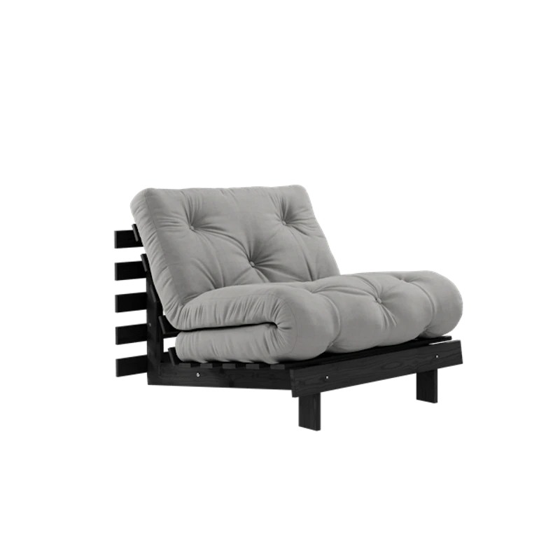 Roots Sofa Bed With Mattress 90x200 Black Night/ Gray