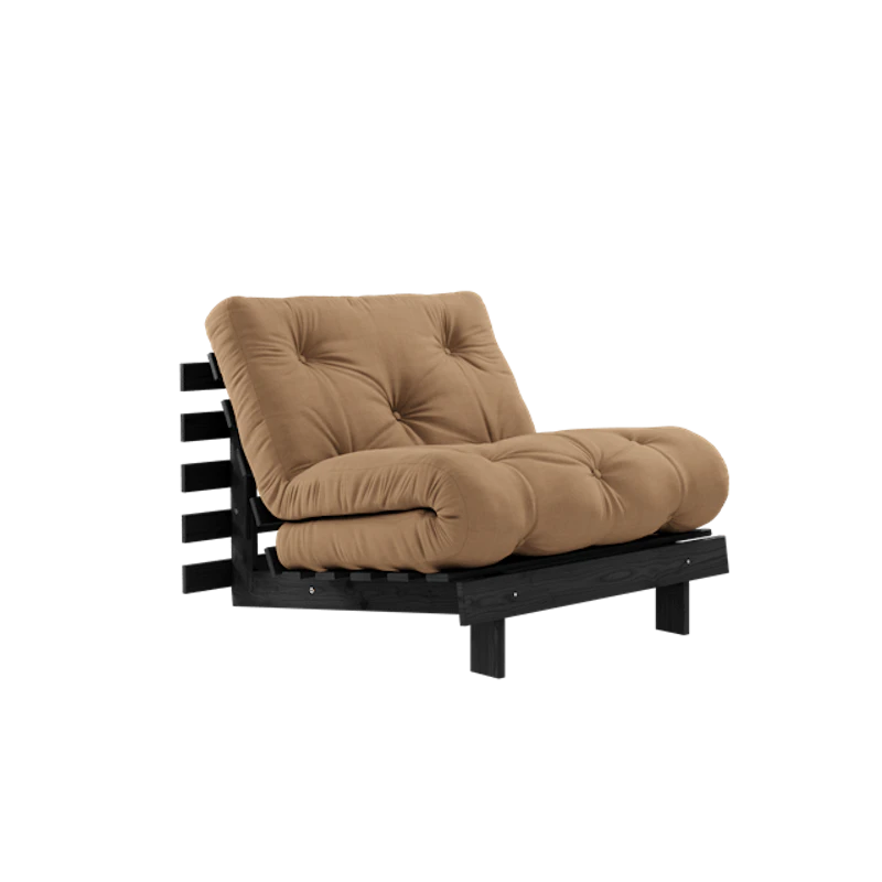 Roots Sofa Bed With Mattress 90x200 Black Night/Mocca