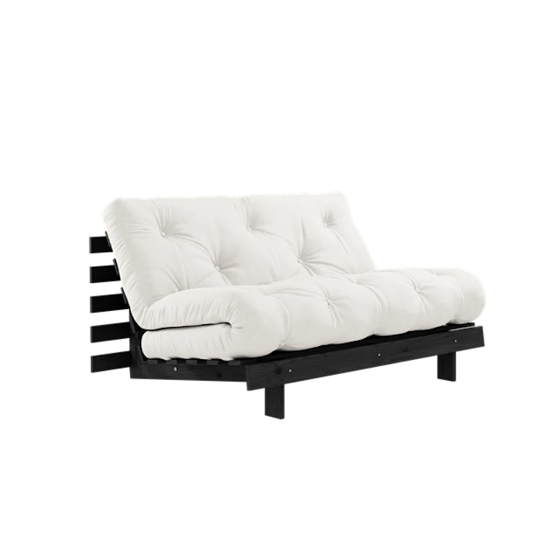 Roots Sofa Bed With Roots Mattress 140x200 Natural/Black Lacquered