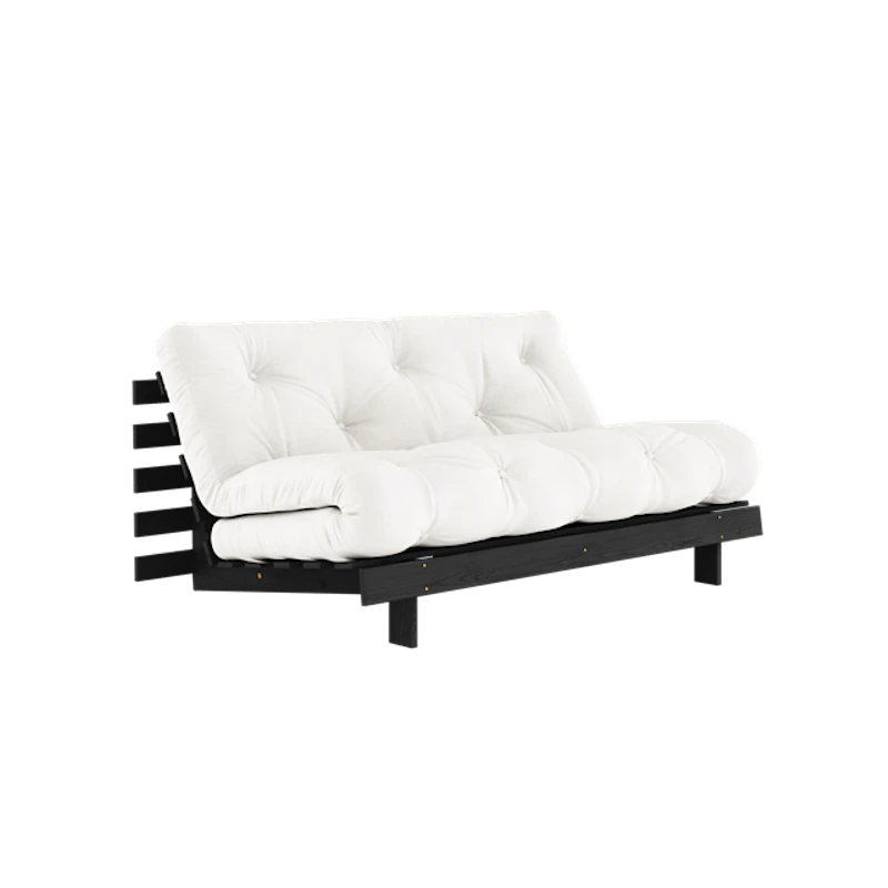 Roots Sofa Bed With Roots Mattress 160x200 Natural/Black Lacquered