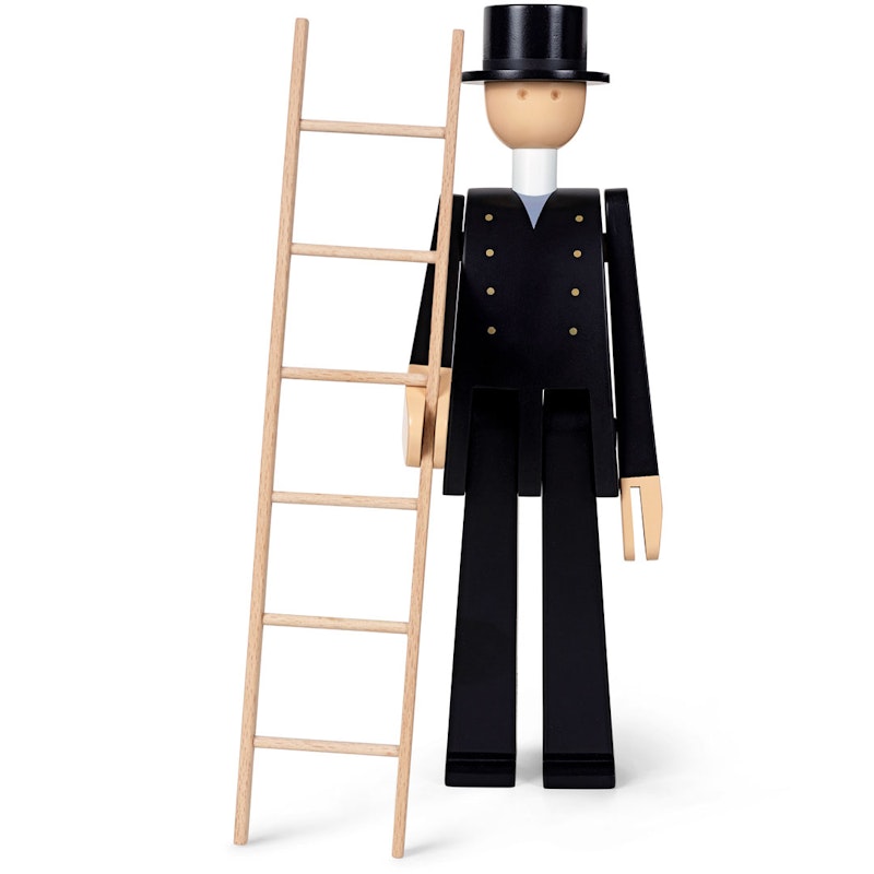 Chimney Sweeper Holzfigur, Schwarz