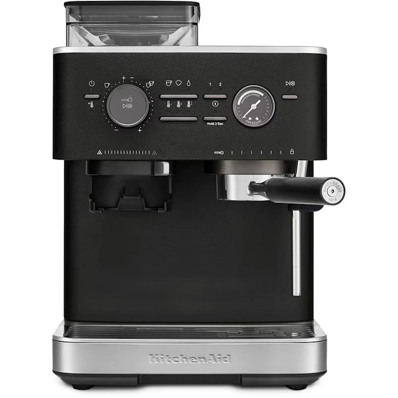 5KES6551EBK Halbautomatische Espressomaschine Mit Kaffeemühle, Gusseisen Schwarz