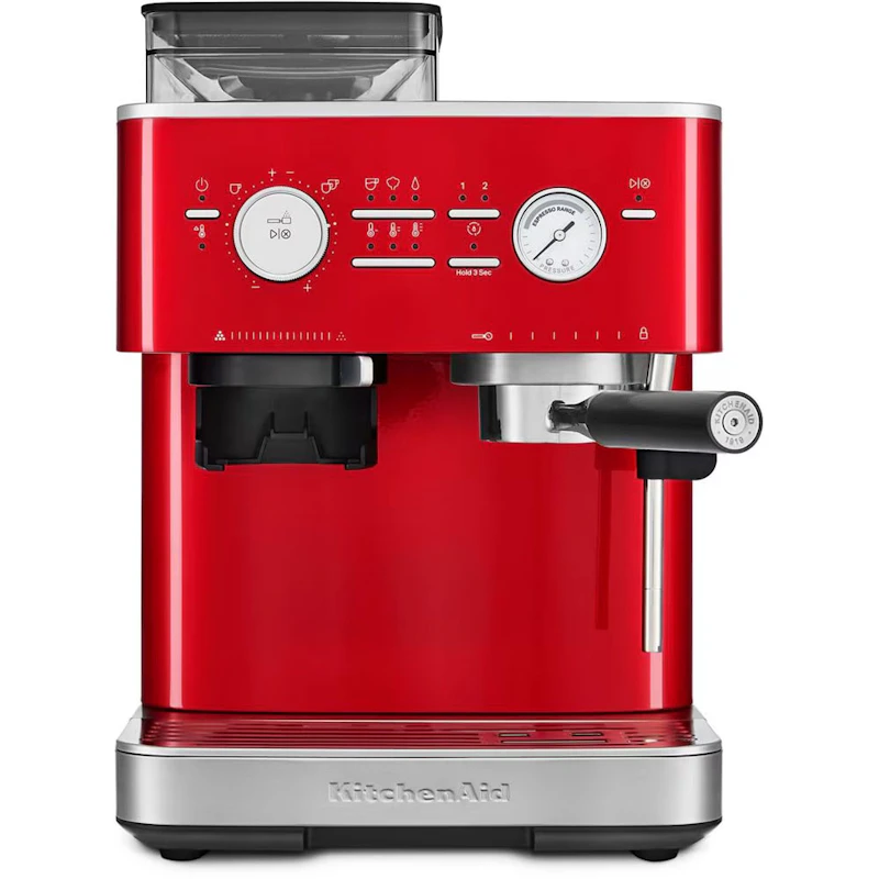 5KES6551ECA Halbautomatische Espressomaschine Mit Kaffeemühle, Red Metallic
