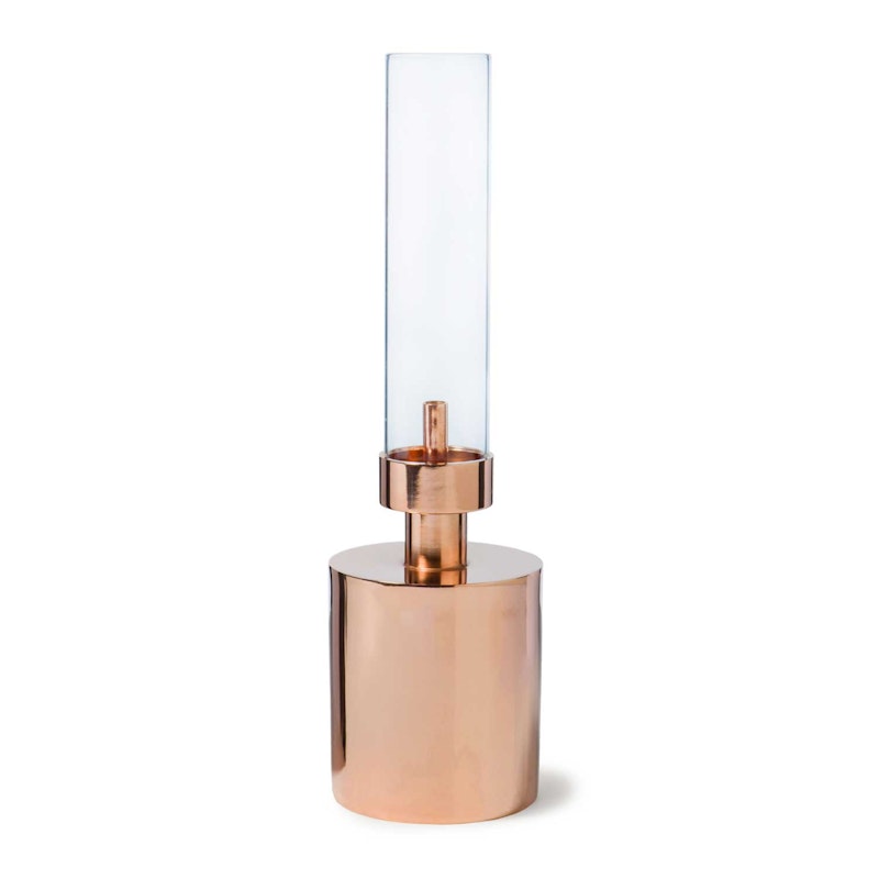 Patina Öllampe Mini, Kupfer/ Klares Glas