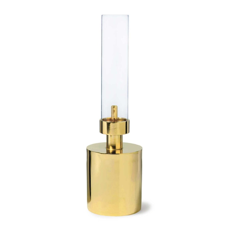 Patina Öllampe Mini, Messing/ Klares Glas