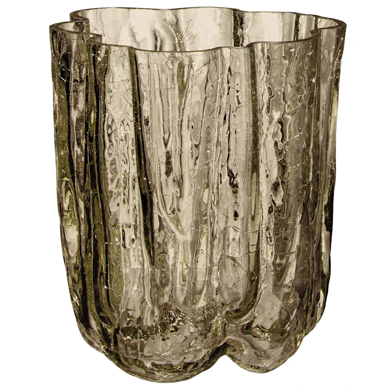 Crackle Vase 12,1 cm, Taupe
