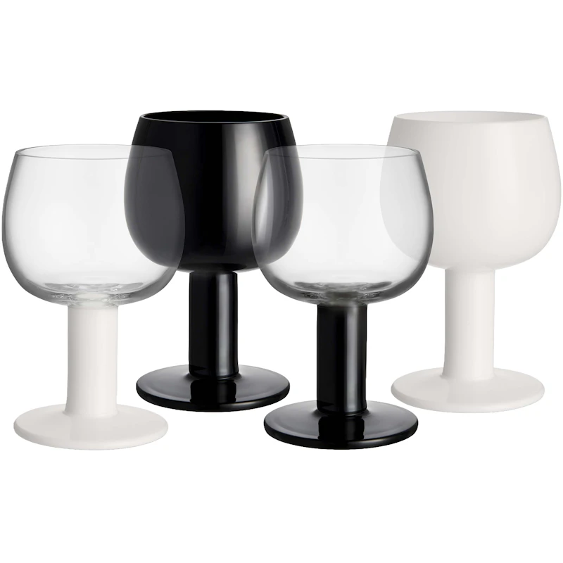 Das Glas meines Vaters 40 cl 4-er Set, Schwarz / Weiß