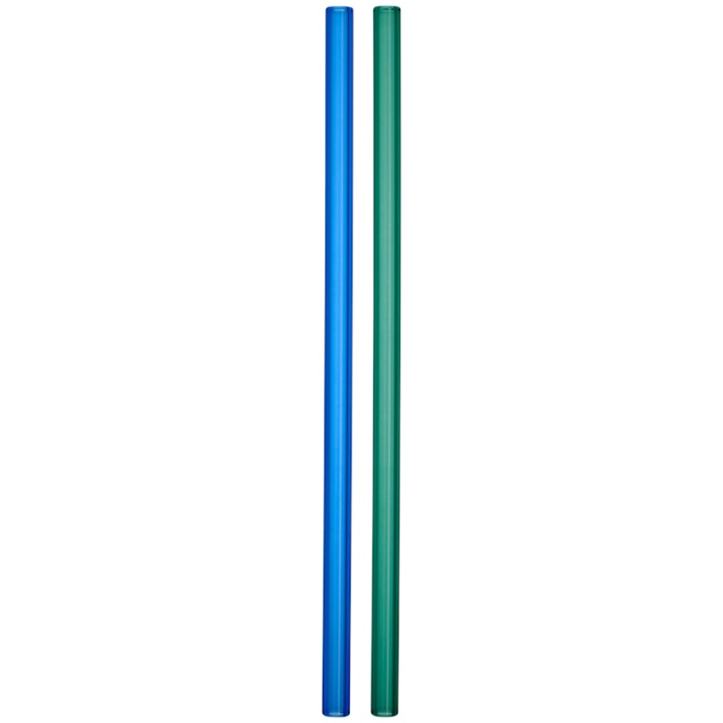 Sipsavor Strohhalme 2-er Set, Blau/Grün