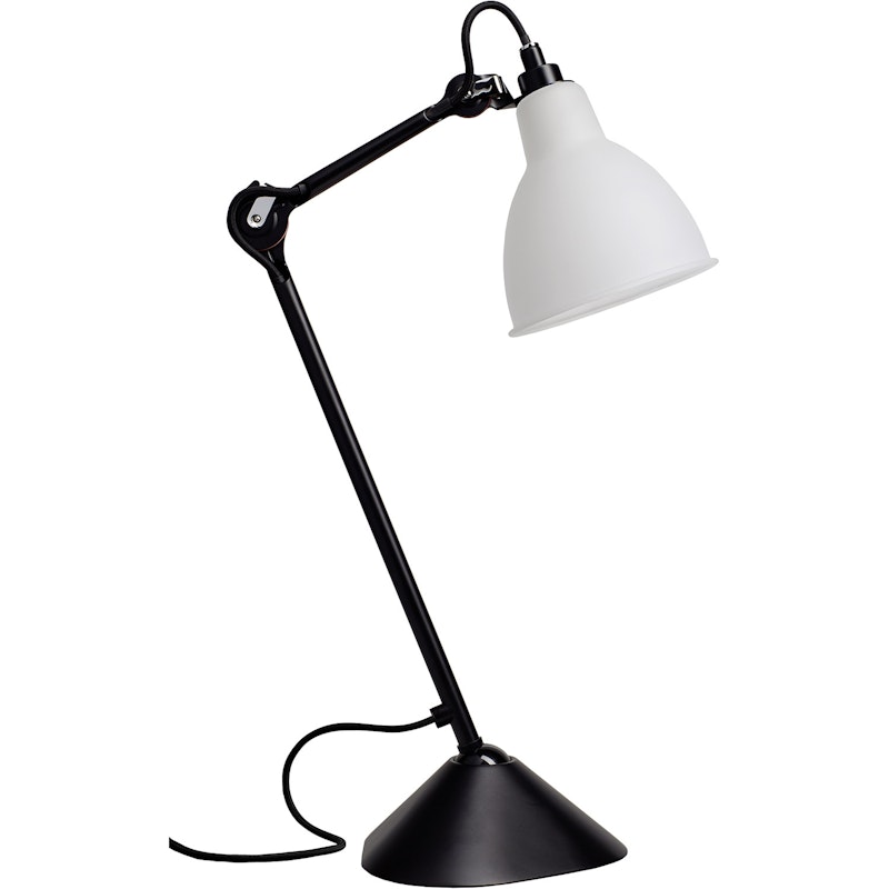 La Lampe Gras N°205 Tischlampe, Schwarz / Aus Milchglas