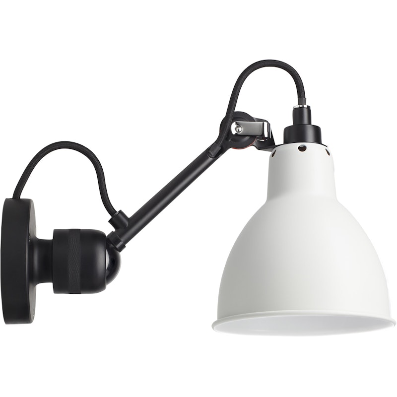 Lampe Gras N°304 Wandleuchte mit Kordel, Schwarz / Weiß