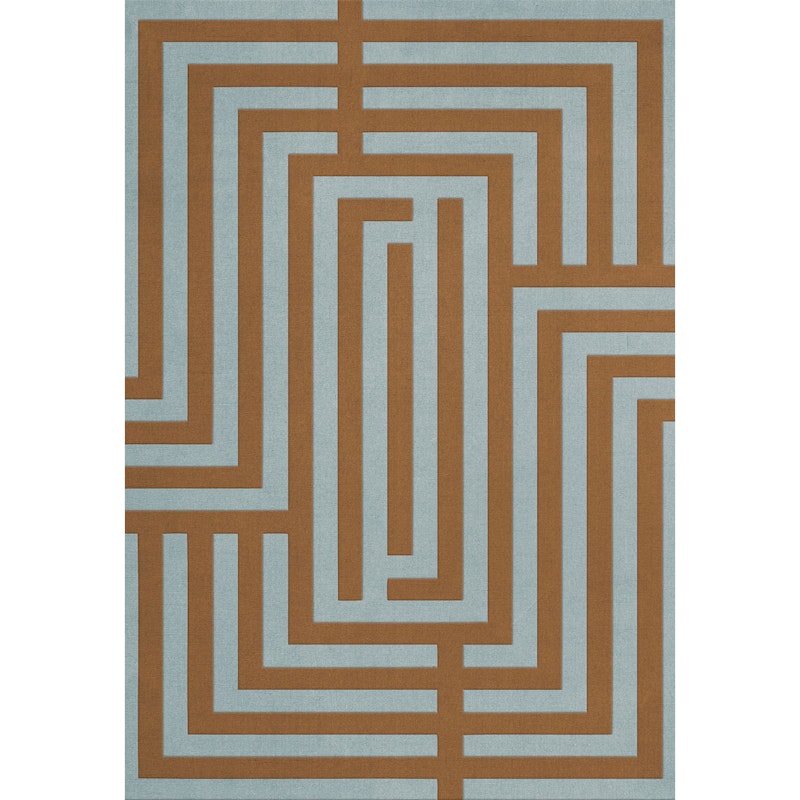 Letters Wollteppich 200x300 cm, Teal Umber