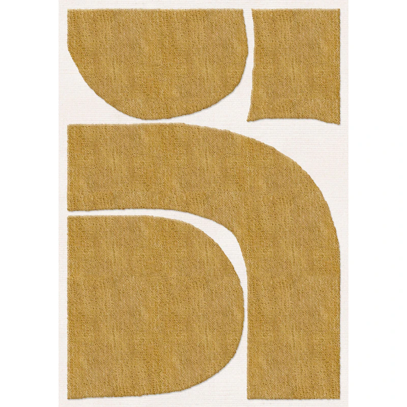 Gotland Rauk Wollteppich Sunflower Yellow, 180x270 cm