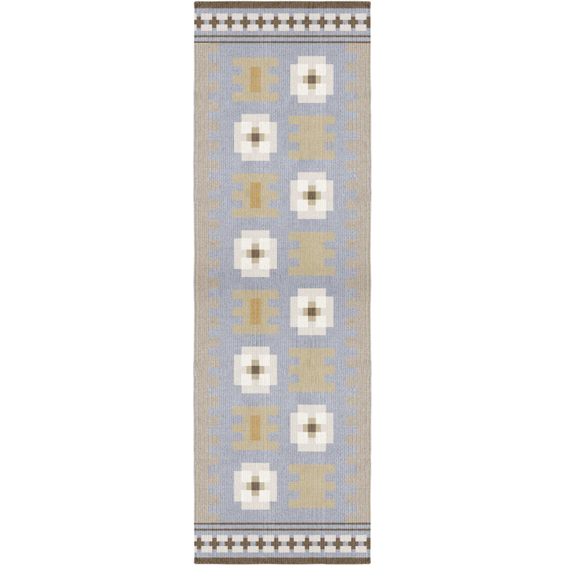 Röllakan Selma Wollteppich 75x240 cm, Dove