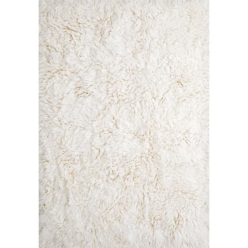Shaggy Knüpfteppich 300X400 cm, Knochenweiß