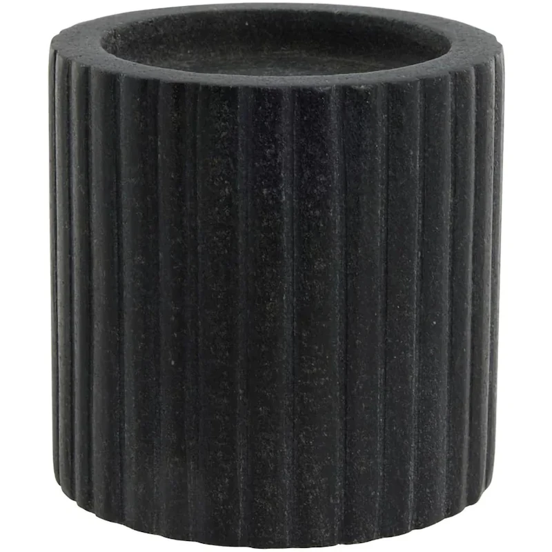 Eliana Kerzenhalter Marmor Schwarz 10 cm