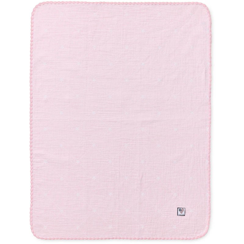 Baby Signature Star Decke 70x75 cm, Weiß / Rosa