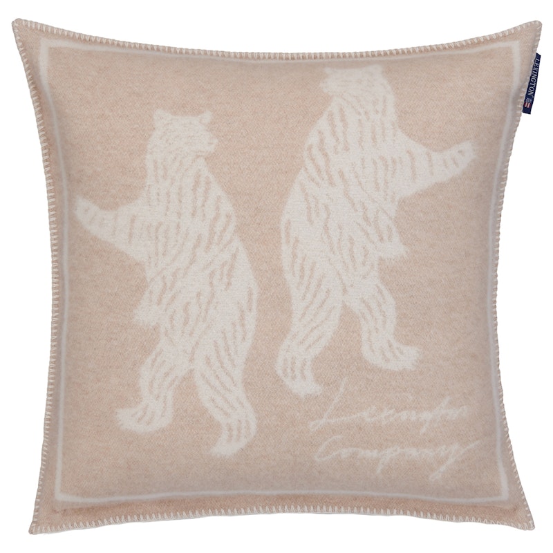 Bears Jacquard Kissenbezug 50x50 cm, Beige