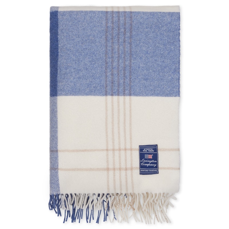 Decke 130x170 cm, Blau/Beige