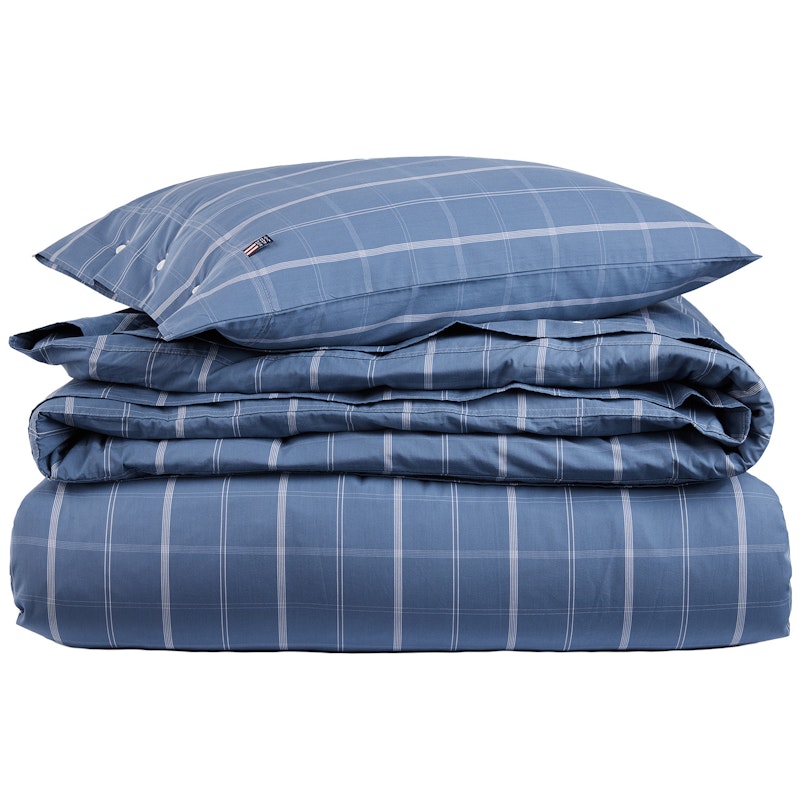 Checked Bettwäscheset 220x220 + 50x60x2, Blau