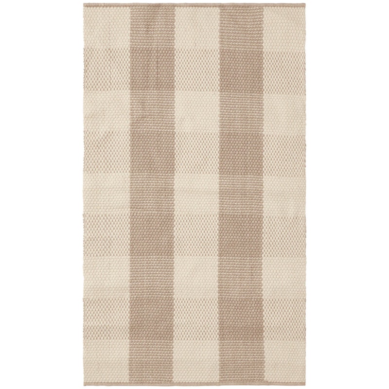 Checked Jute Teppich 170x240 cm, Beige/Natürlich