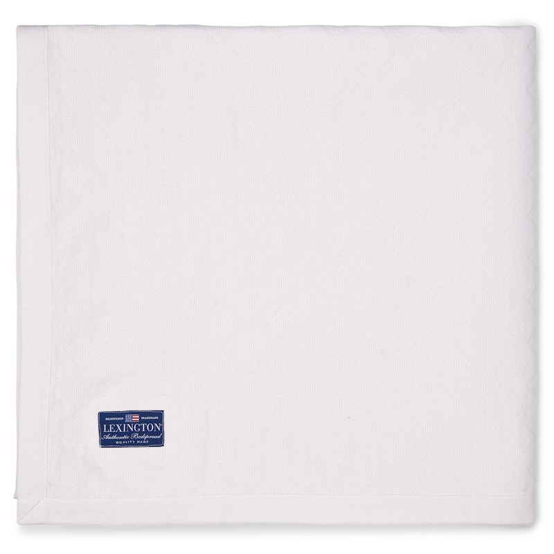 Diamond Jacquard Tagesdecke 160x240 cm, Weiß