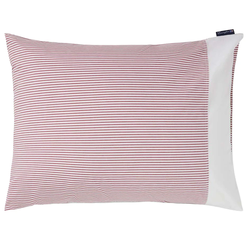 Striped Kissenbezug 50x60 cm, Feigen / Weiß