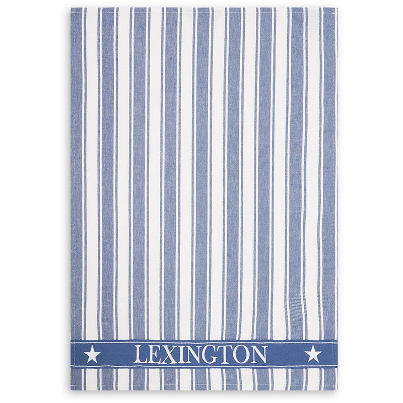 Icons Twill Waffle Striped Geschirrtuch, Blau