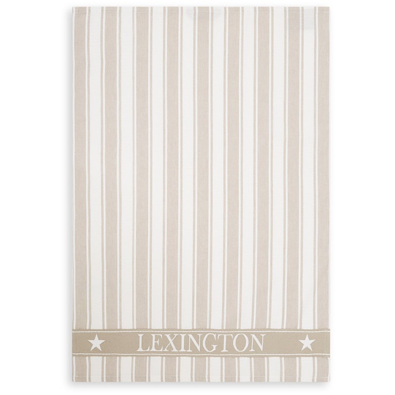 Icons Twill Waffle Striped Geschirrtuch, Beige