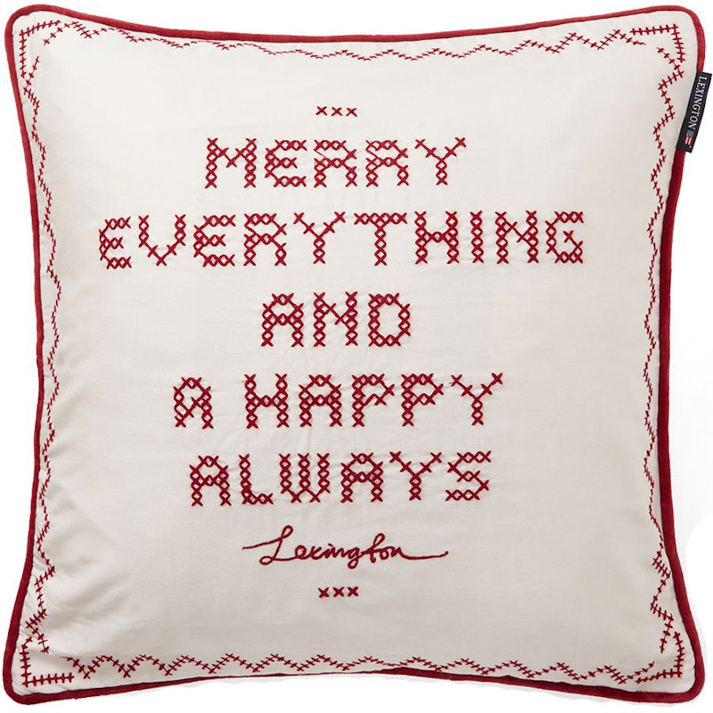 Happy Always Organic Cotton Kissenbezug 50x50 cm, Snow White / Rot