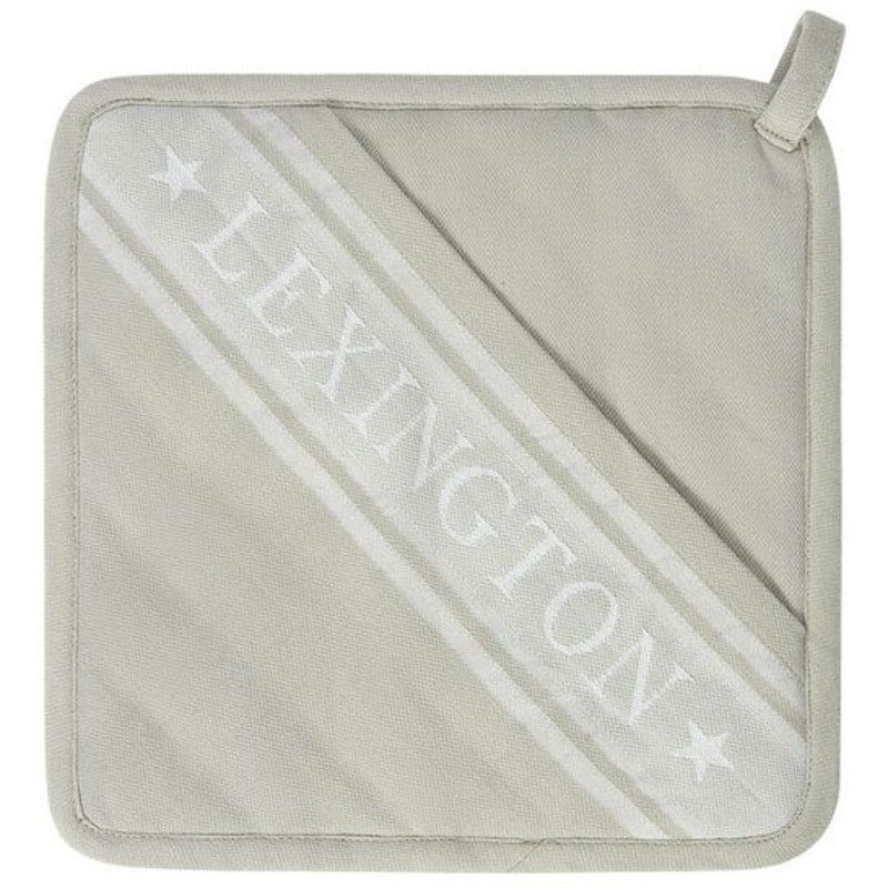 Icons Organic Cotton Jacquard Star Topflappen, Weiß / Sage Green