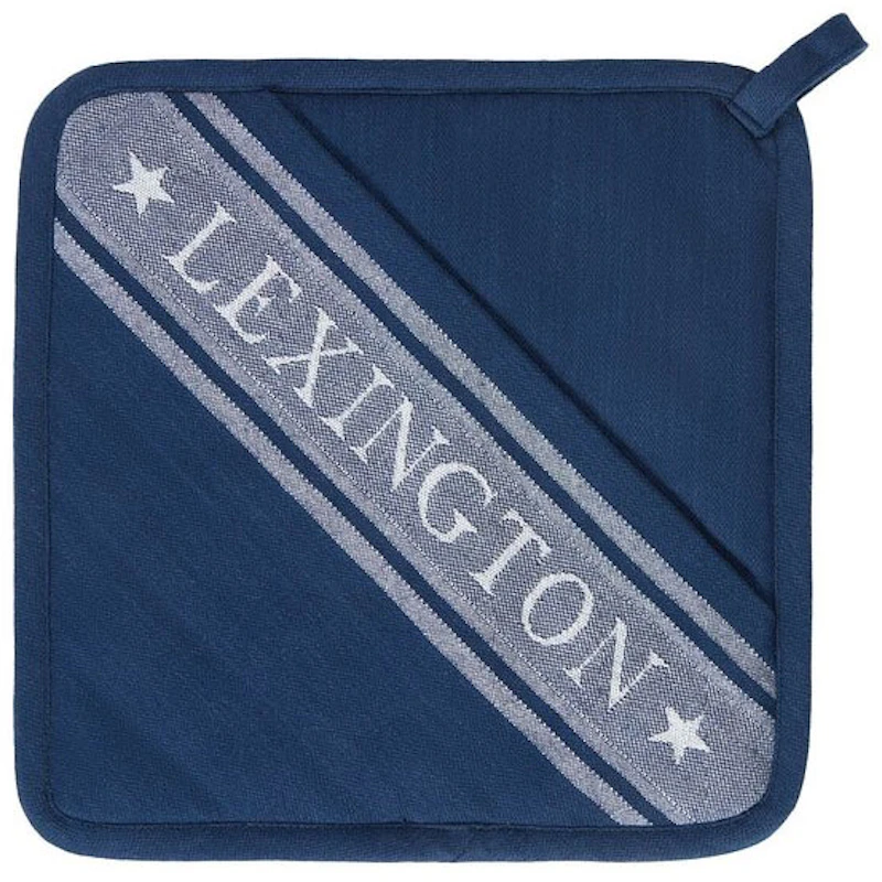 Icons Organic Cotton Jacquard Star Topflappen, Weiß / Dress Blue