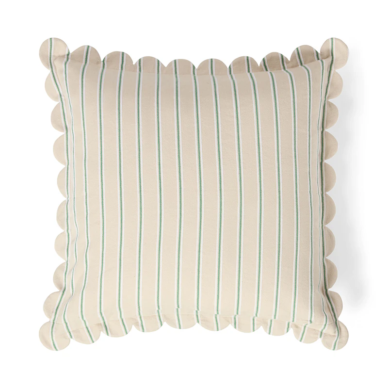 Kissenbezug 50x50 cm, Beige / Blau / Weiß