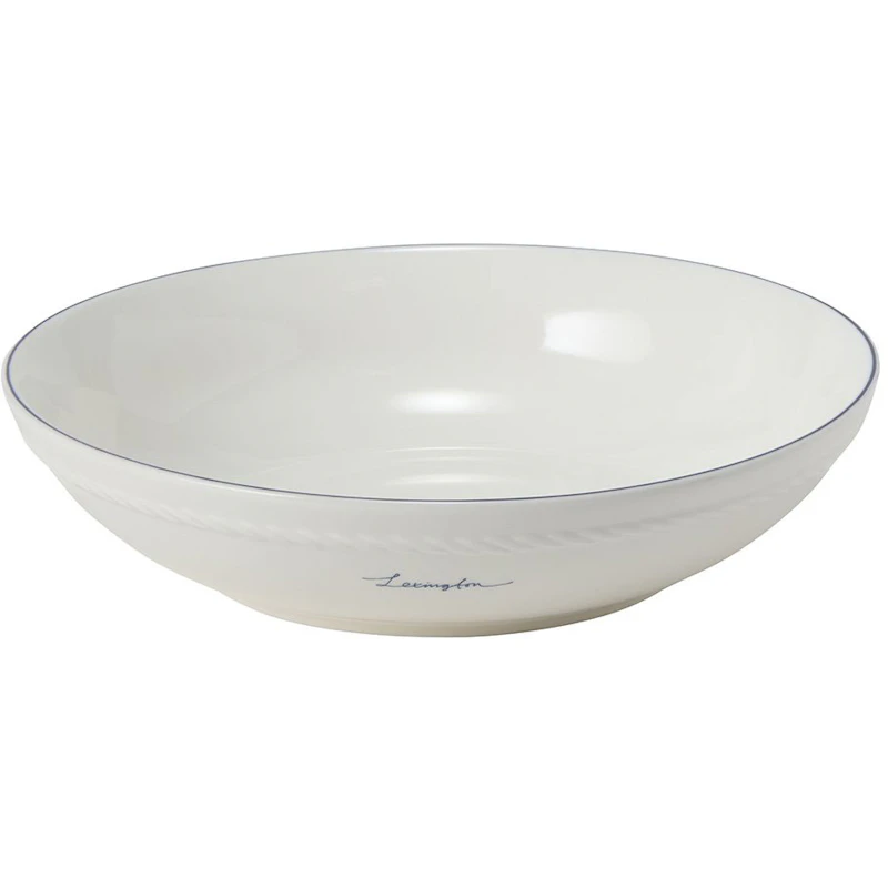 Lexington Porcelain Medium Schüssel 22 cm, Weiß / Dunkelblau