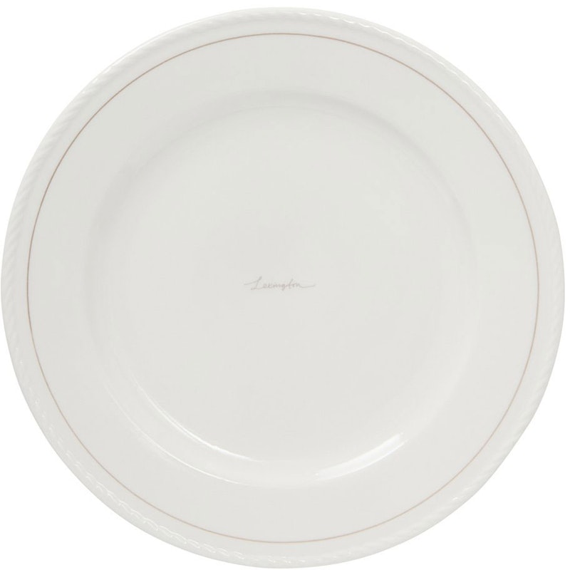 Lexington Porcelain Speiseteller 27,5 cm 4-er Set, Weiß / Beige